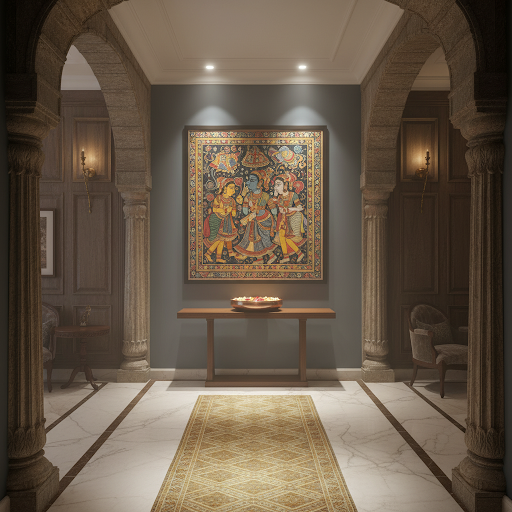 Heritage foyer with Pattachitra masterpiece